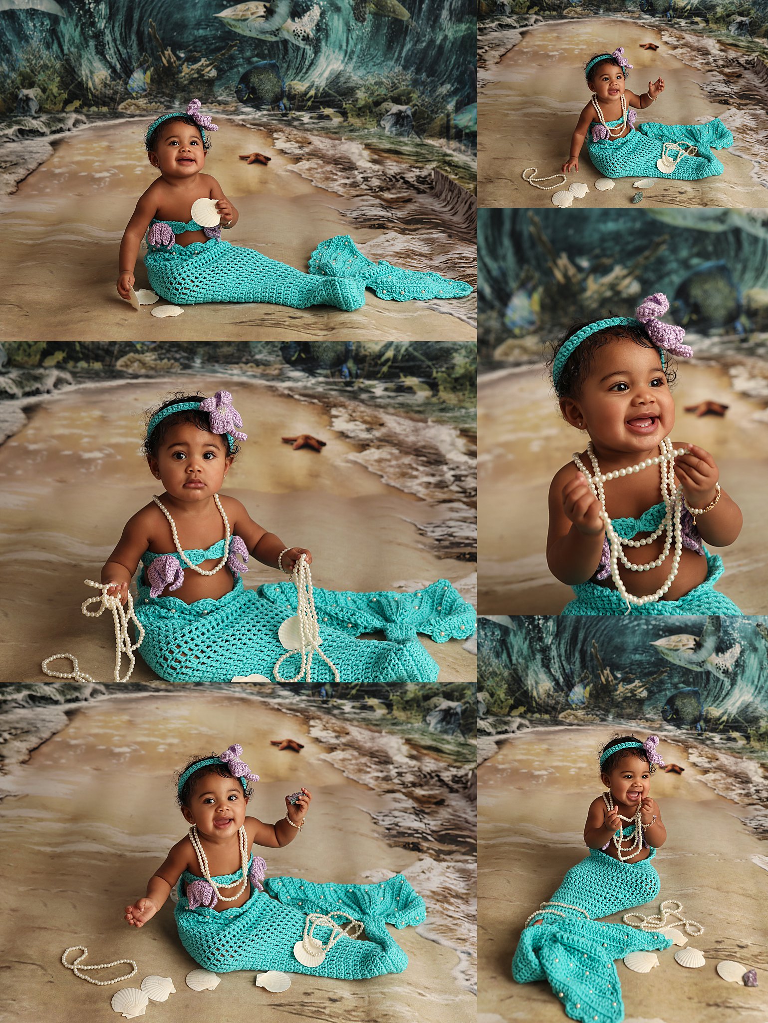 Mermaid Birthday Cake Smash Session - Jessica Popovich Photography